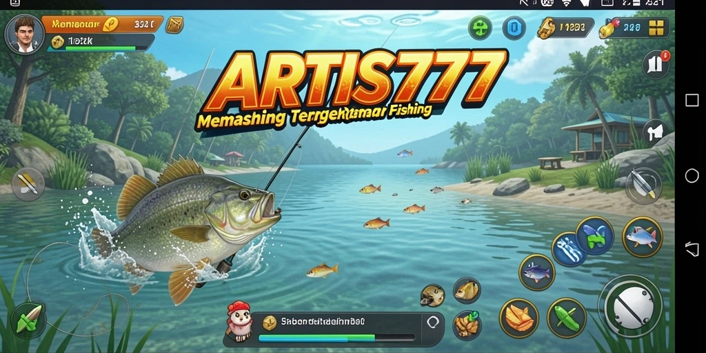 Tampilan gameplay seru dan grafis menakjubkan dalam ARTIS777 Fishing.