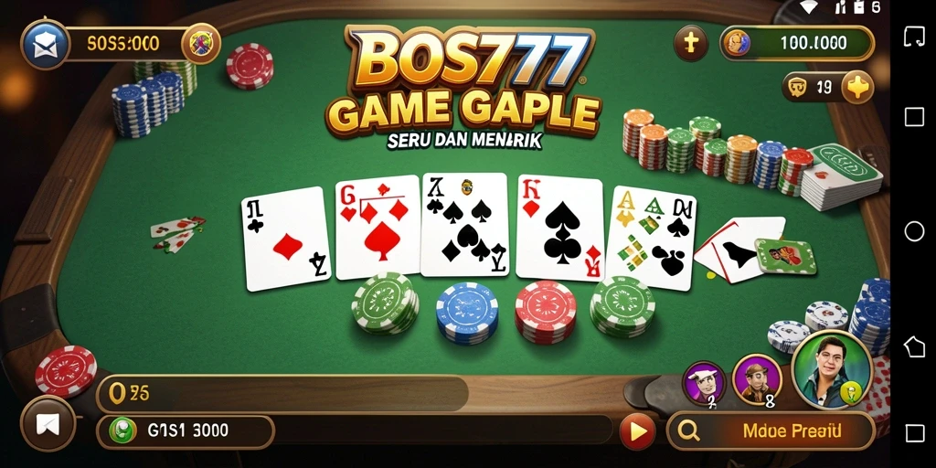 Tangkapan layar gameplay seru dari BOS777 dalam permainan Gaple.