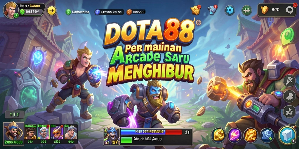 Screenshot DOTA88 menampilkan gameplay Arcade yang seru dan penuh warna.