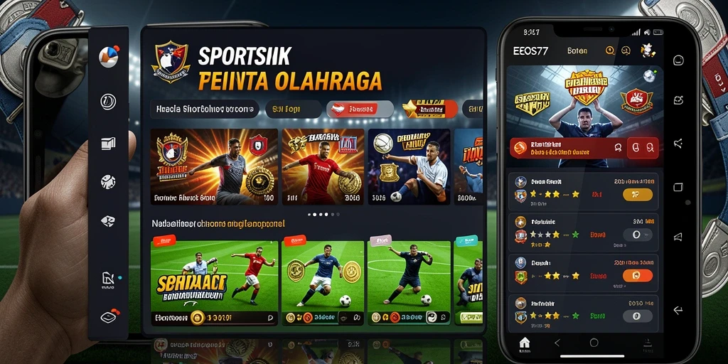Tampilan gameplay Sportsbook yang menarik dan interaktif di EOS77.