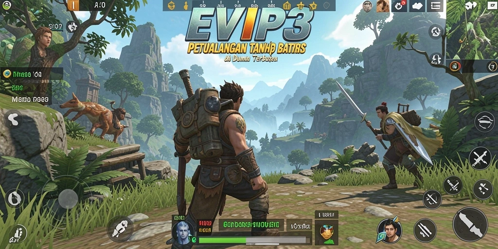 Tampilan gameplay <strong>EVIP3</strong> yang memukau dan luas, mengundang eksplorasi.