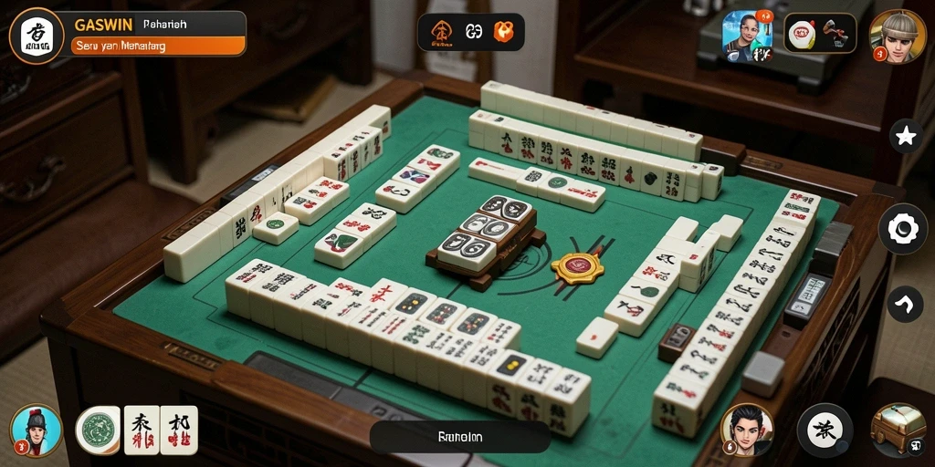 GASWIN menampilkan gameplay Mahjong yang seru dan menarik.