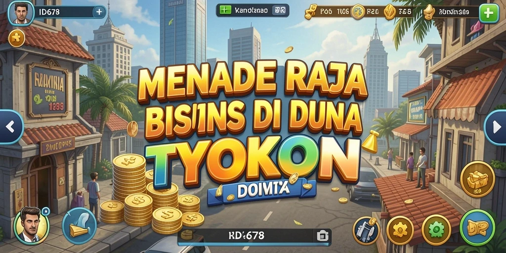 Tampilan gameplay Tycoon yang menarik dan penuh warna.