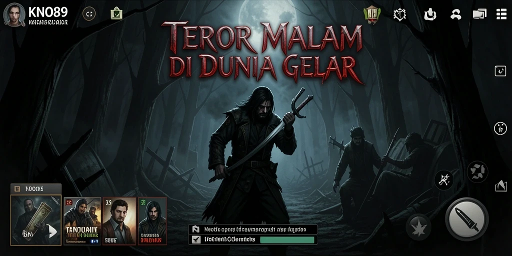 Screenshot gameplay KNO89 menampilkan momen ketegangan yang mendebarkan.