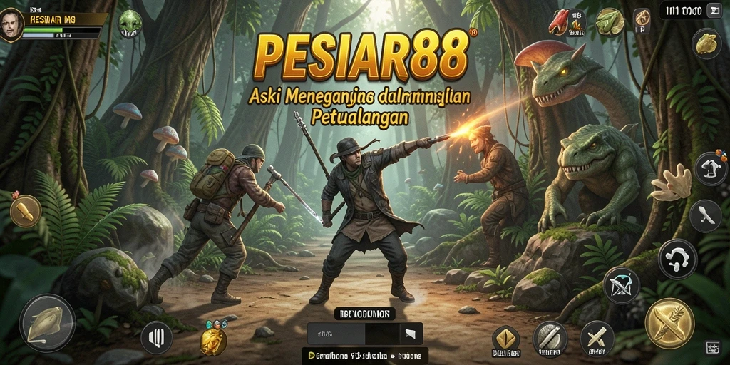 Screenshot PESIAR88 menampilkan aksi seru dalam pertempuran.