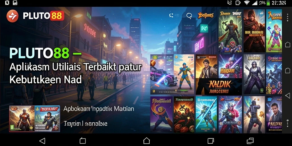 Tampilan antarmuka utama PLUTO88 yang ramah pengguna dan intuitif.