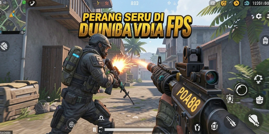Tangkapan layar gameplay intens dari POA88 yang menunjukkan aksi tembak-menembak.
