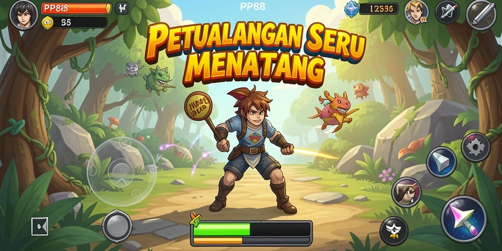 Tampilan gameplay PP88 yang penuh petualangan dan tantangan.