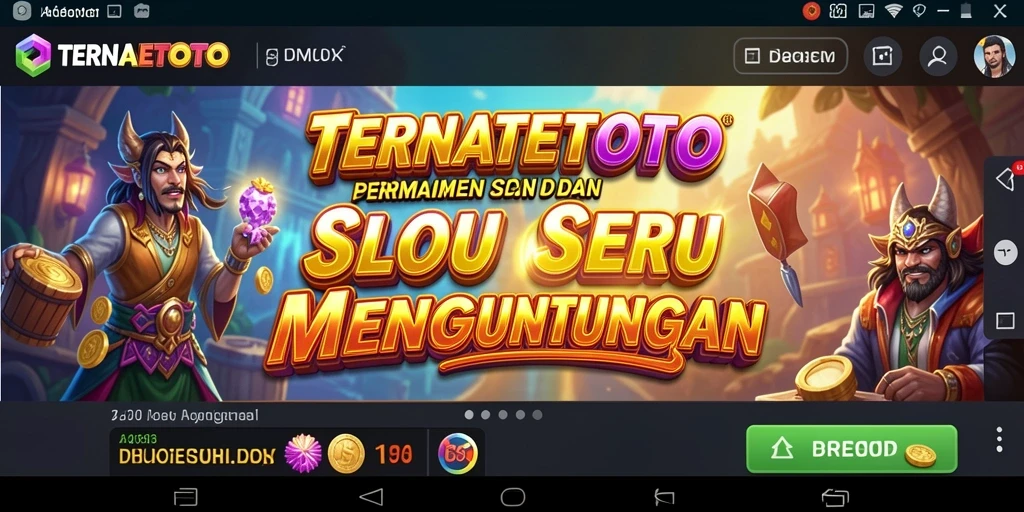 Screenshot TERNATETOTO menampilkan tampilan permainan slot yang berwarna-warni dan menarik.
