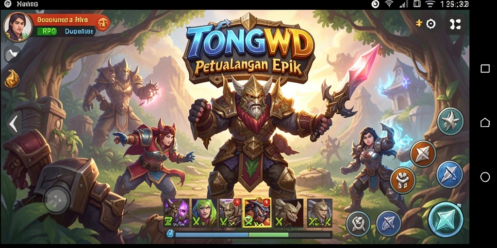 Tampilan gameplay TONGWD yang epik dan mendebarkan.