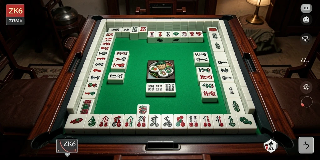 Tampilan gameplay seru dan menantang dalam ZK6 Mahjong.